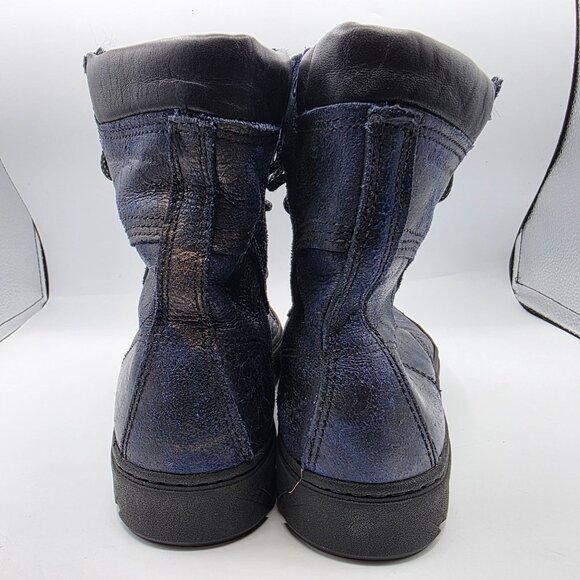 Wolverine 1000 Mile Mens Size 8 Blue Leather Lace Up Boots Casual Vibram Soles - Picture 4 of 14